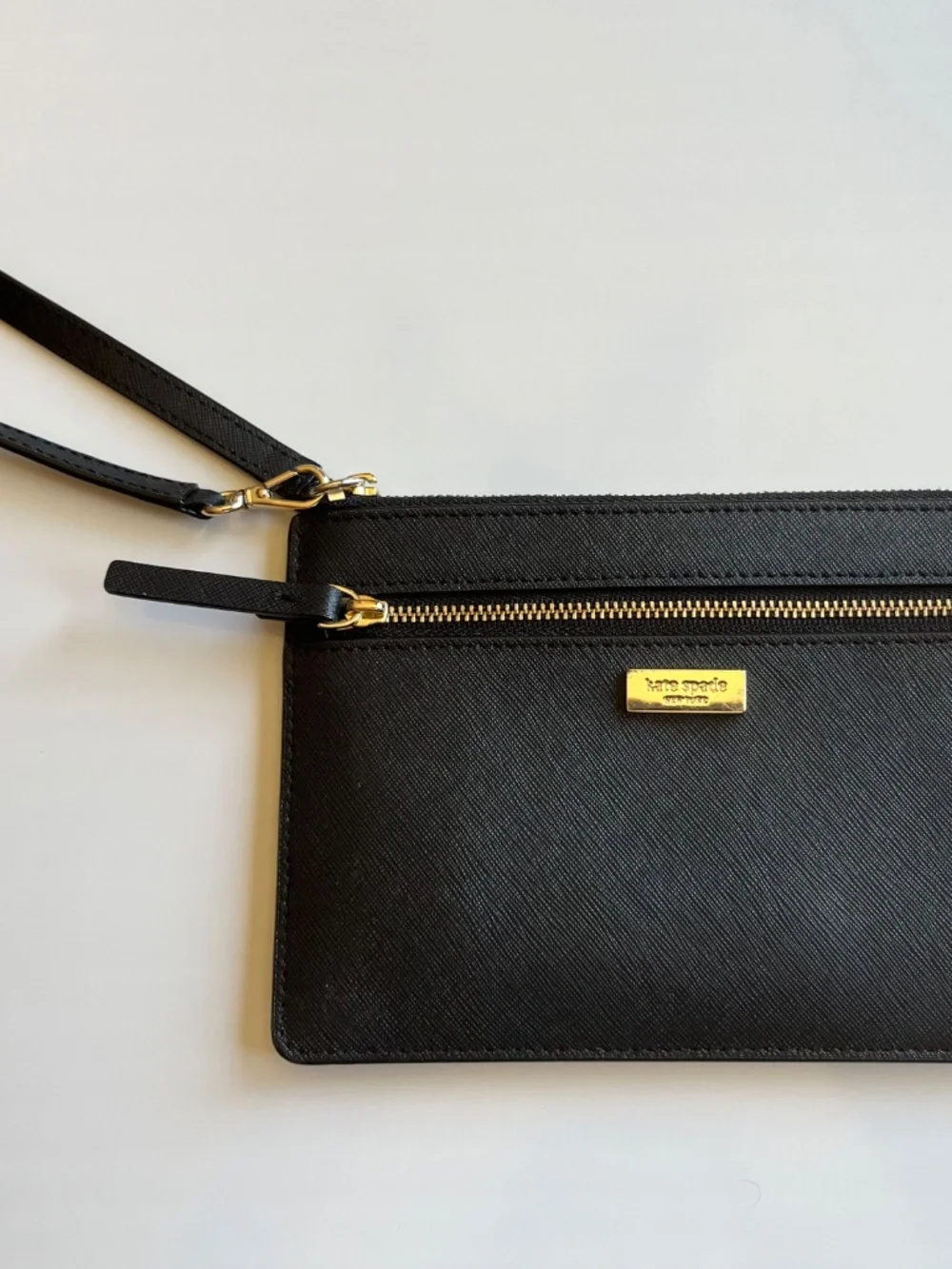 Kate Spade Leather Wristlet Pouch Black